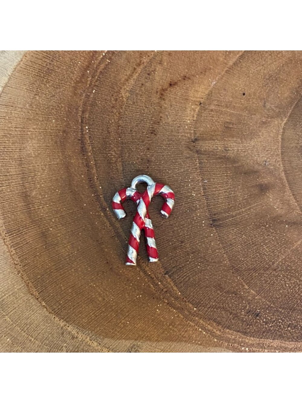 James Avery Enamel Candy Cane Charm, Sterling Silver